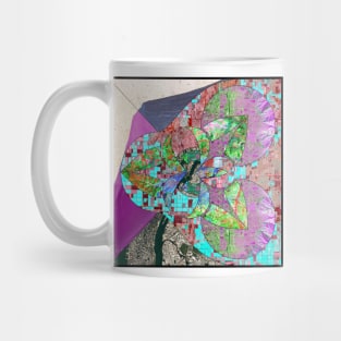 Satellite city urban mapping landscape collage ecopop Mug